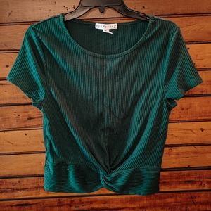 Dark Green Crop Top